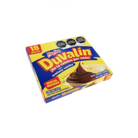 Duvalín avellana vainilla paquete 18 piezas